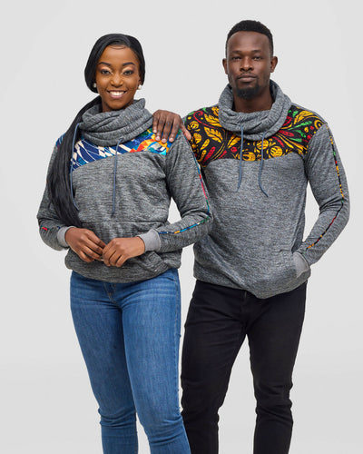 Rafiki Threads  Arancia Snood Hoodie - Grey