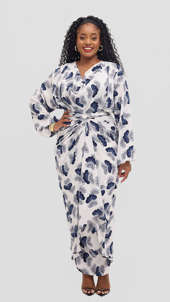 Shona Buba Dress - White Print