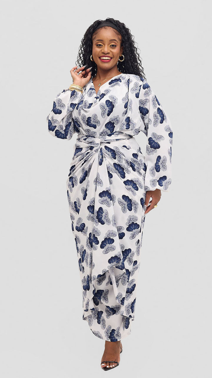 Shona Buba Dress - White Print