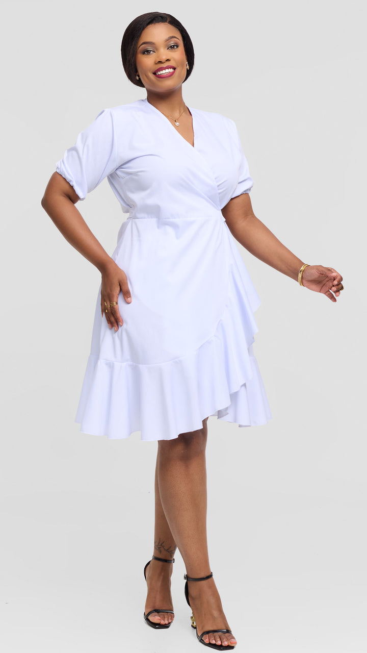 Lizola Victoria Wrap Dress - White