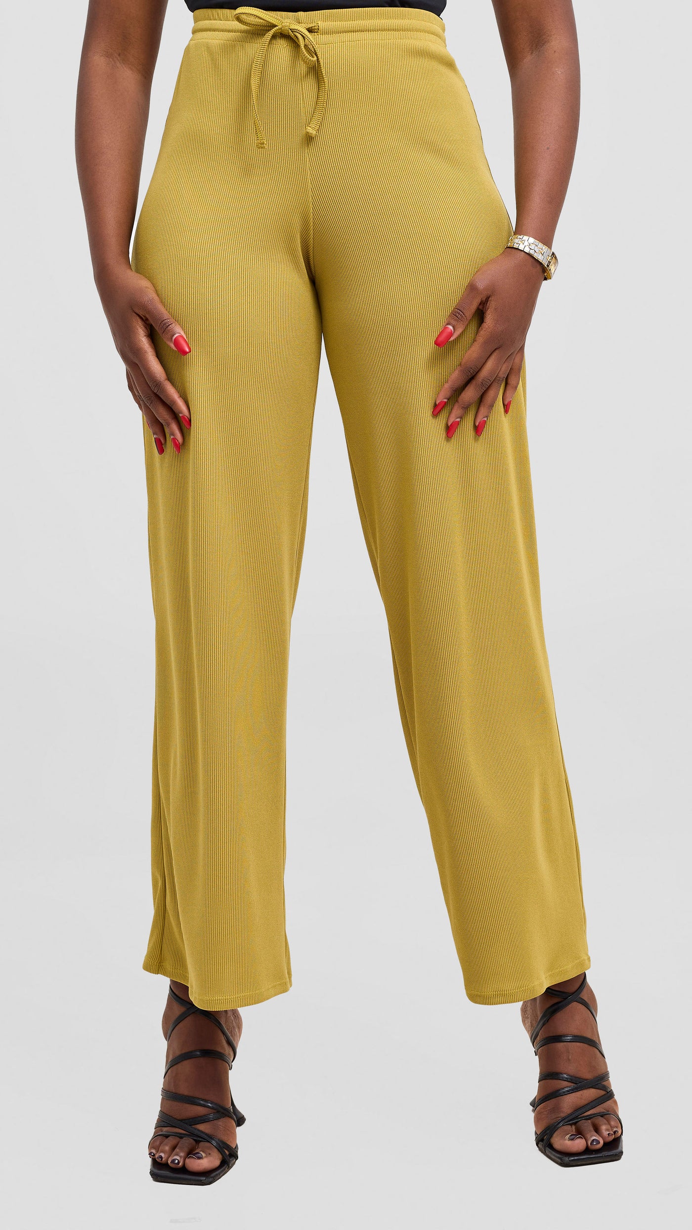 Vivo Safa Straight Leg Pants - Olive