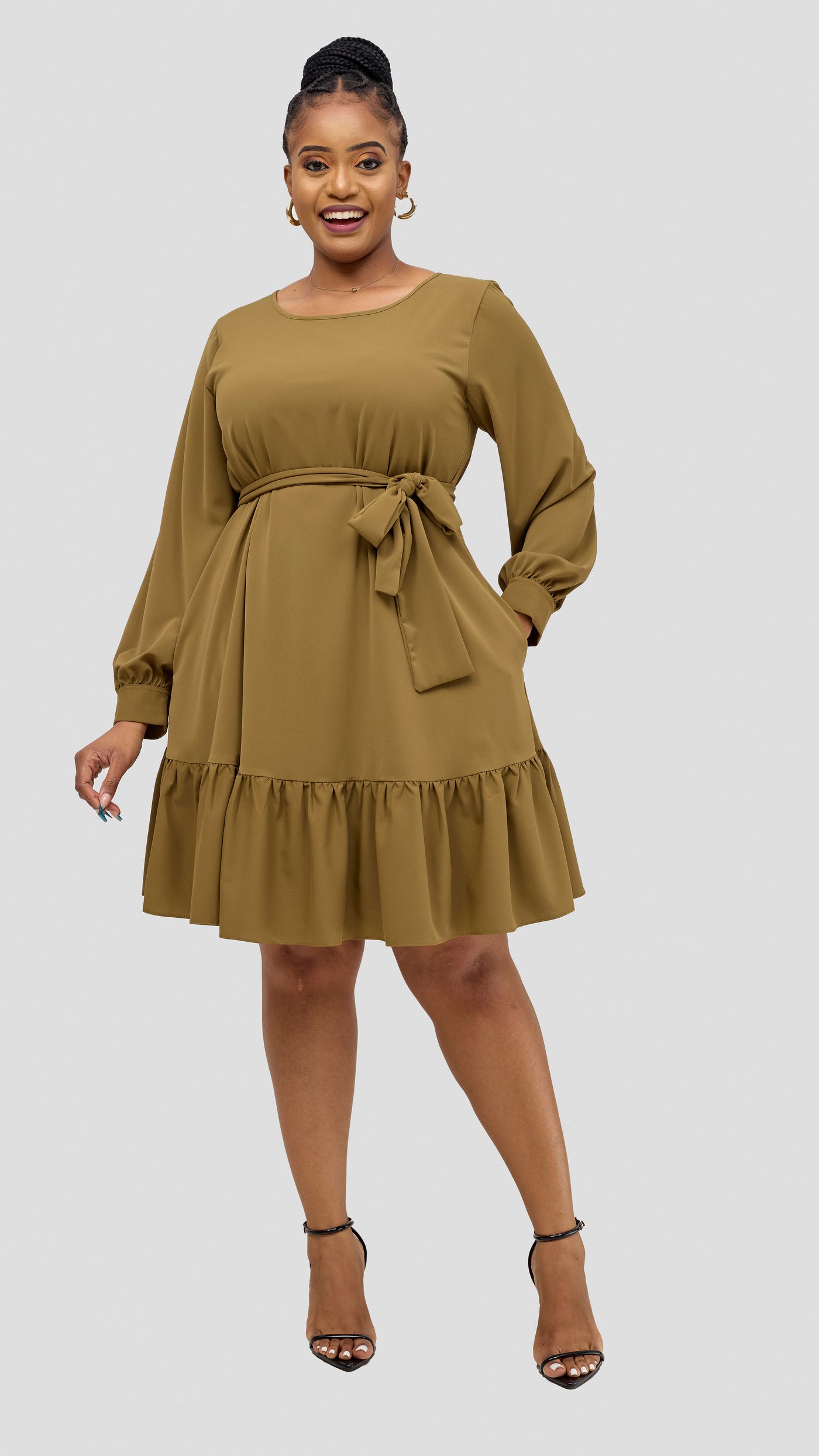 Vivo Serwa Tent Dress - Olive