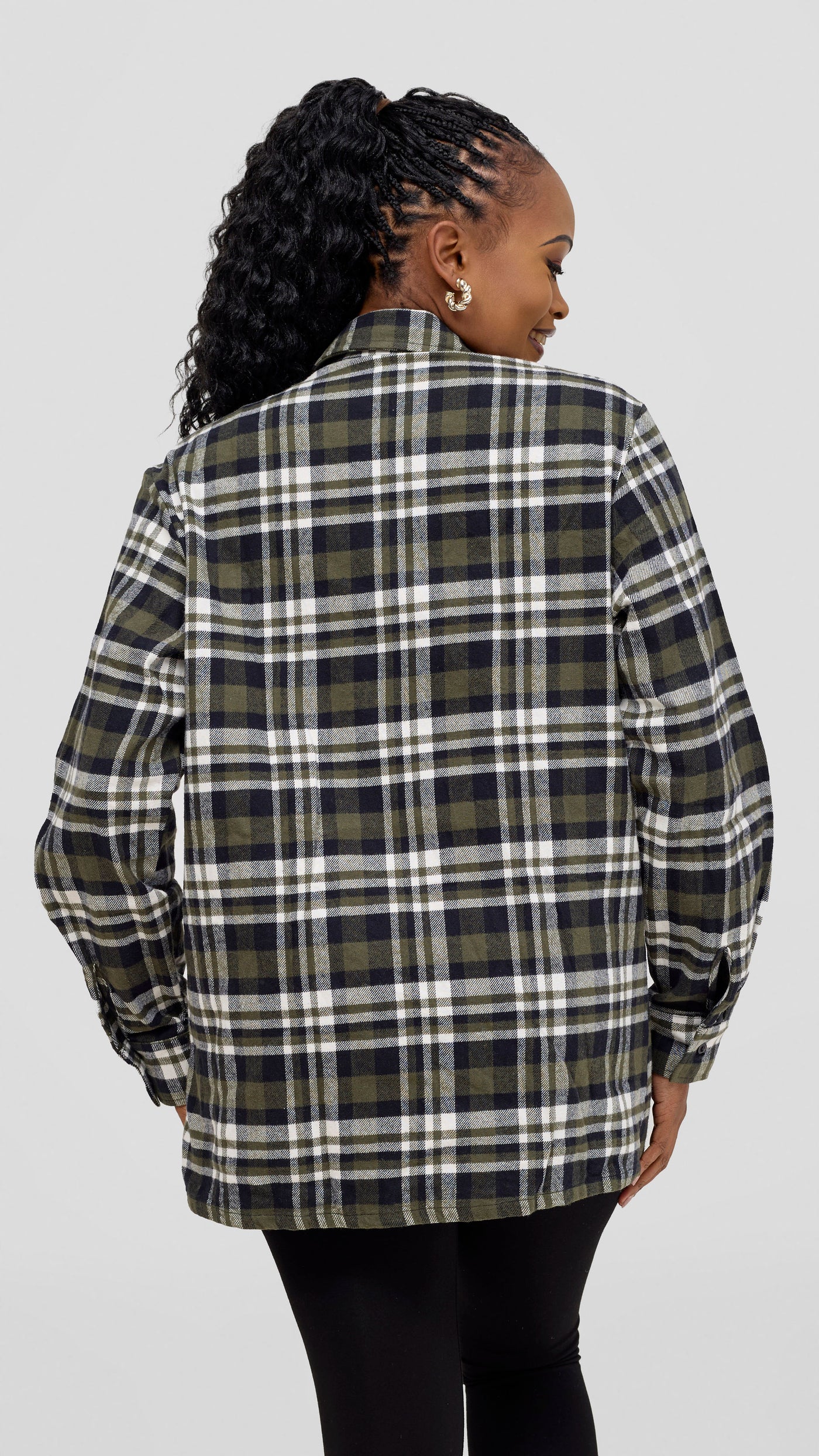 Zoya Aridi Unisex Shacket (Flannel) - Black/Hunters