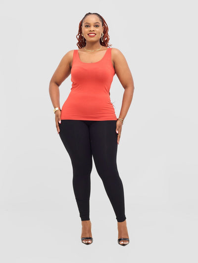 Vivo Basic Tank Top - Rust - Shopzetu