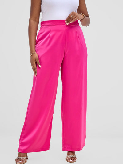 Vivo Yene Wide Leg Pants - Hot Pink - Shopzetu