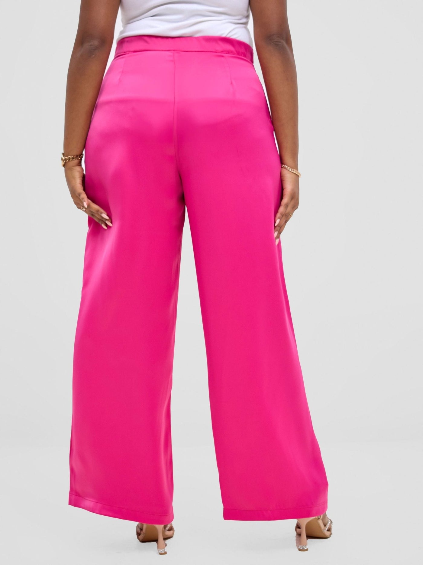 Vivo Yene Wide Leg Pants - Hot Pink - Shopzetu