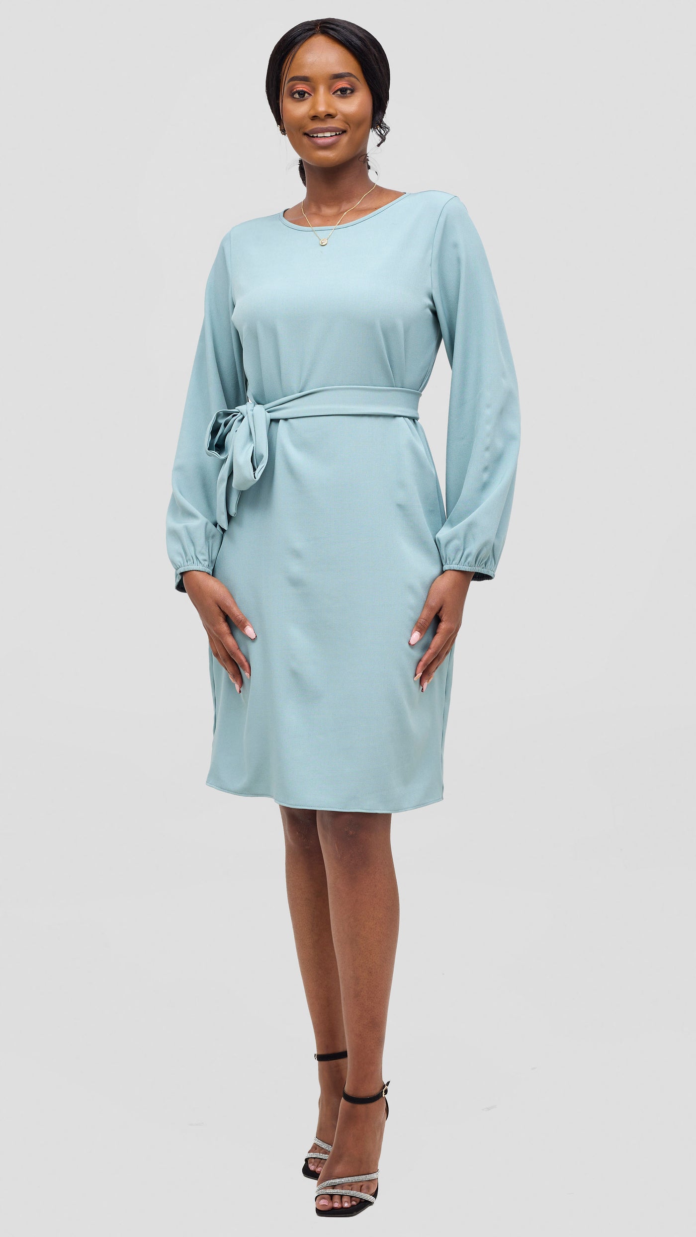 Vivo Laika Bishop Sleeve Shift Dress - Mint