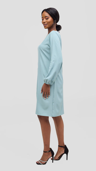 Vivo Laika Bishop Sleeve Shift Dress - Mint
