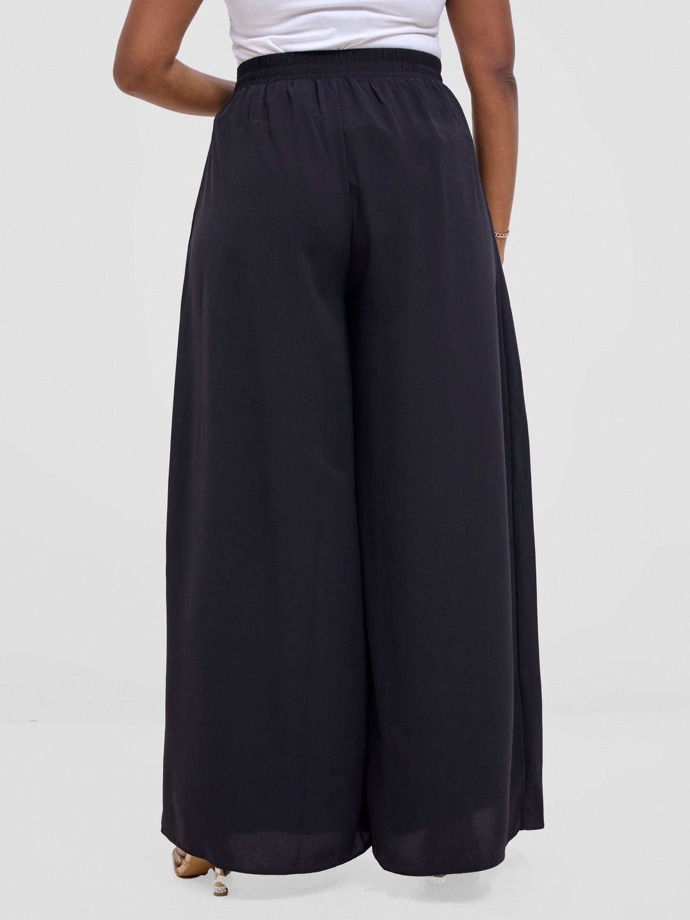 Vivo Basic Crepe Pants - Black - Shopzetu