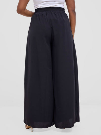 Vivo Basic Crepe Pants - Black - Shopzetu