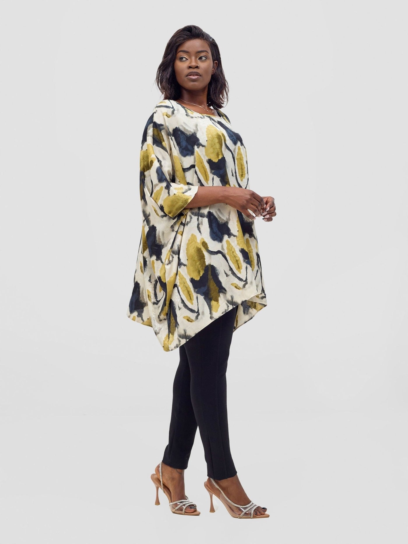 Vivo Ayana Wide Top - Yellow / Black Hua Print - Shopzetu