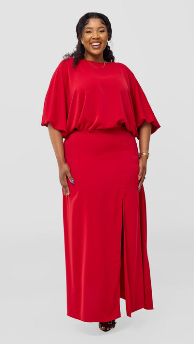 Vivo Kemi Maxi Skirt - Dark Red