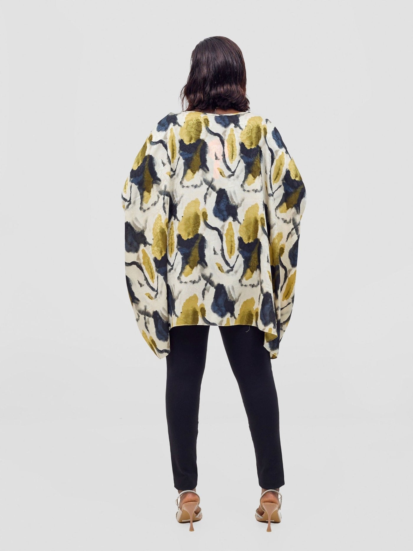 Vivo Ayana Wide Top - Yellow / Black Hua Print - Shopzetu