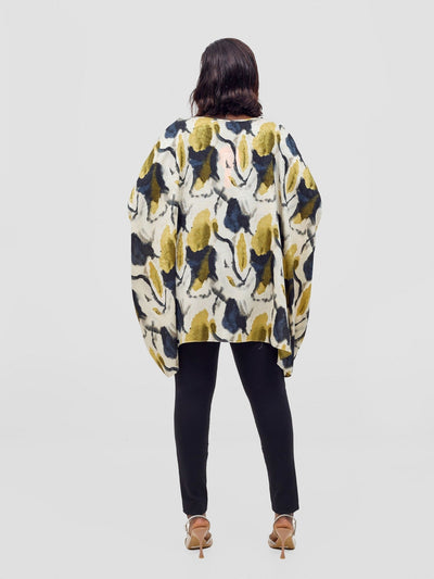 Vivo Ayana Wide Top - Yellow / Black Hua Print - Shopzetu