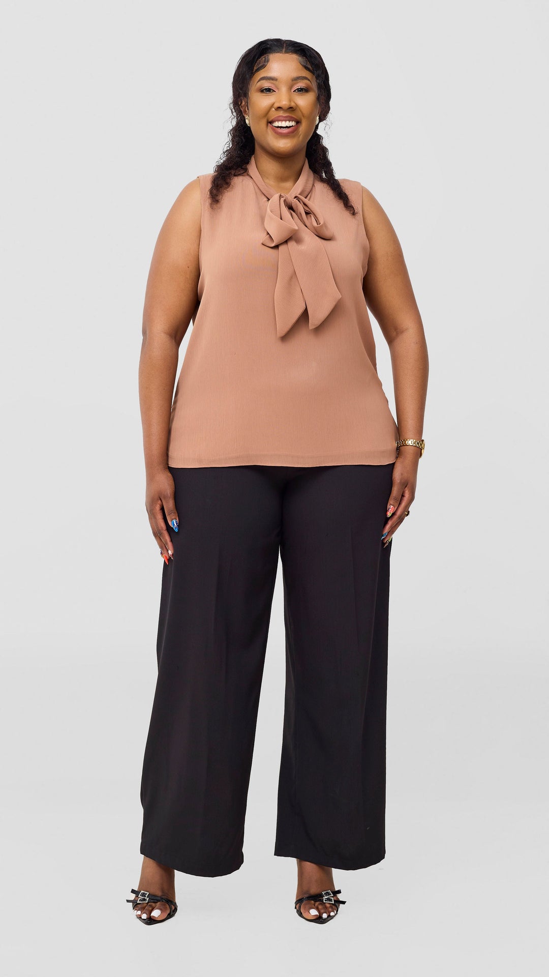 Vivo Niari Sleeveless Top - Brown