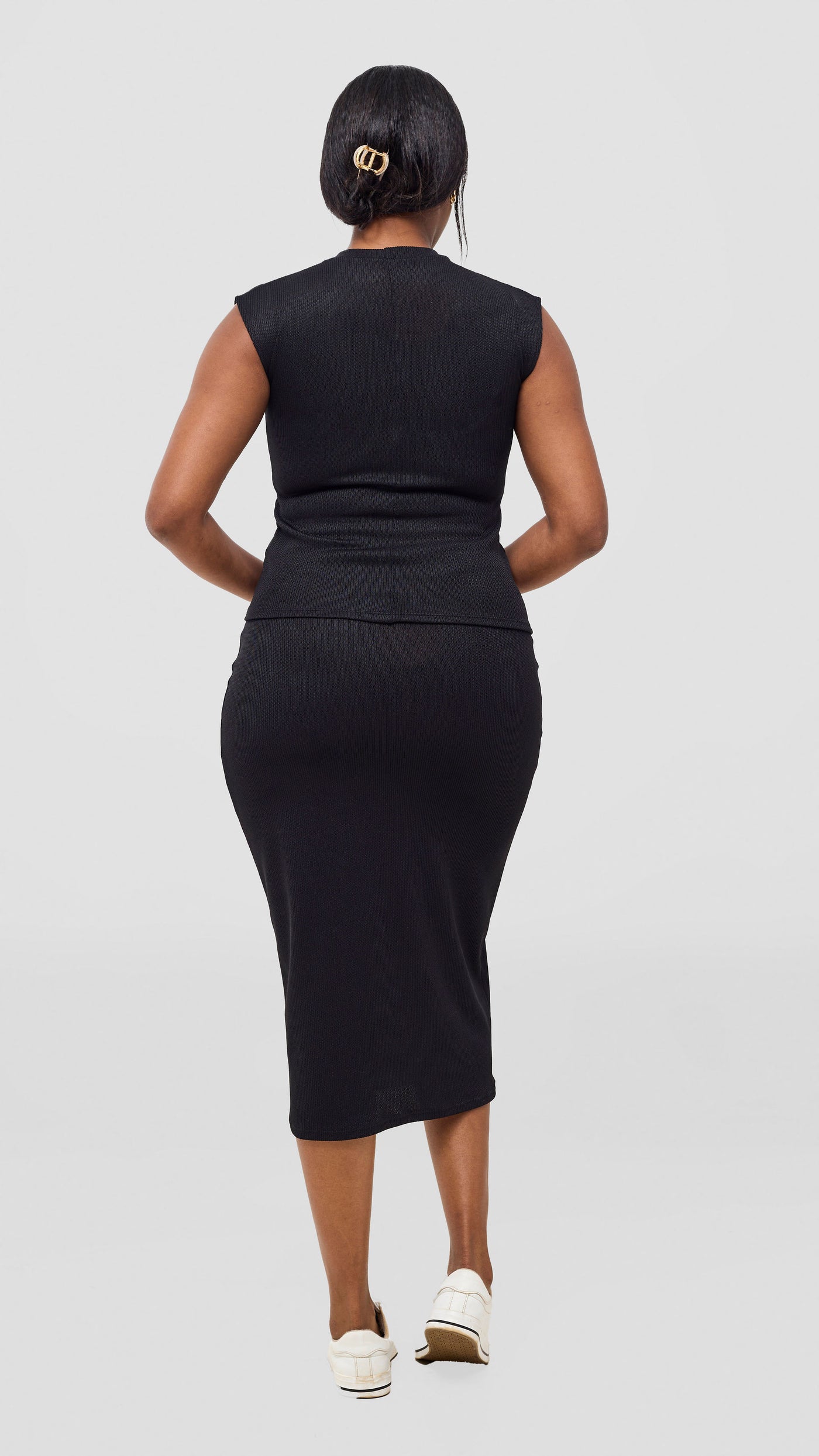 Vivo Ria Mock Neck Top - Black