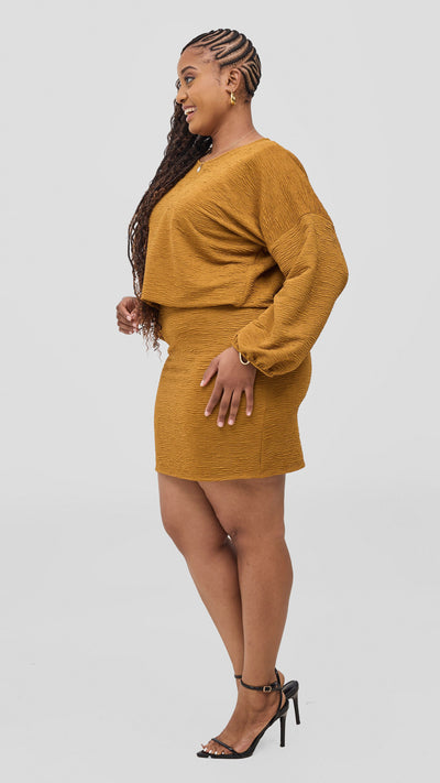 Vivo Alma Drawstring Top - Gold