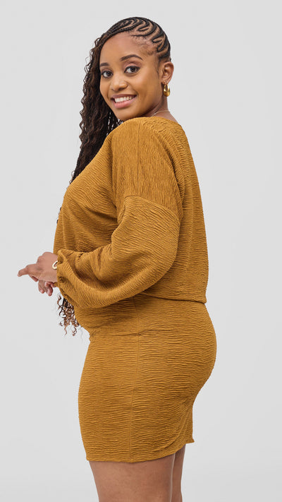 Vivo Alma Drawstring Top - Gold