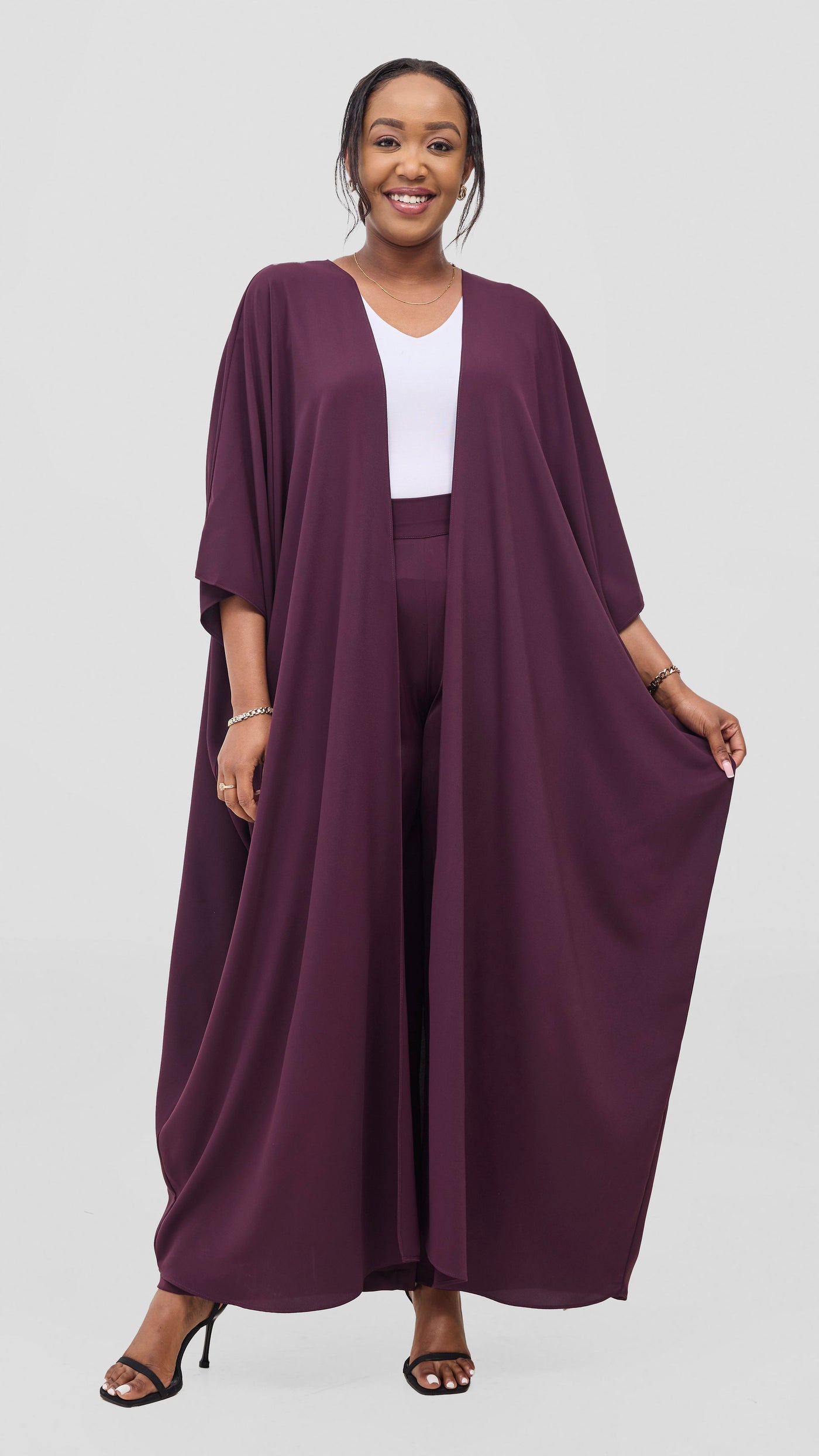 Vivo Ayla Crepe Pants - Mulberry