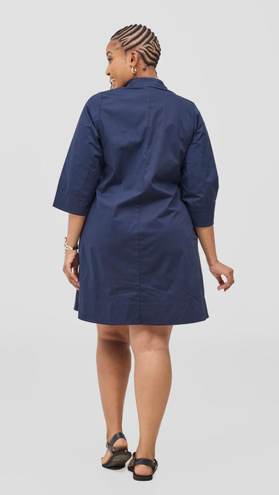 Safari by Vivo  Mansi Wide Hem Tent Dress - Navy