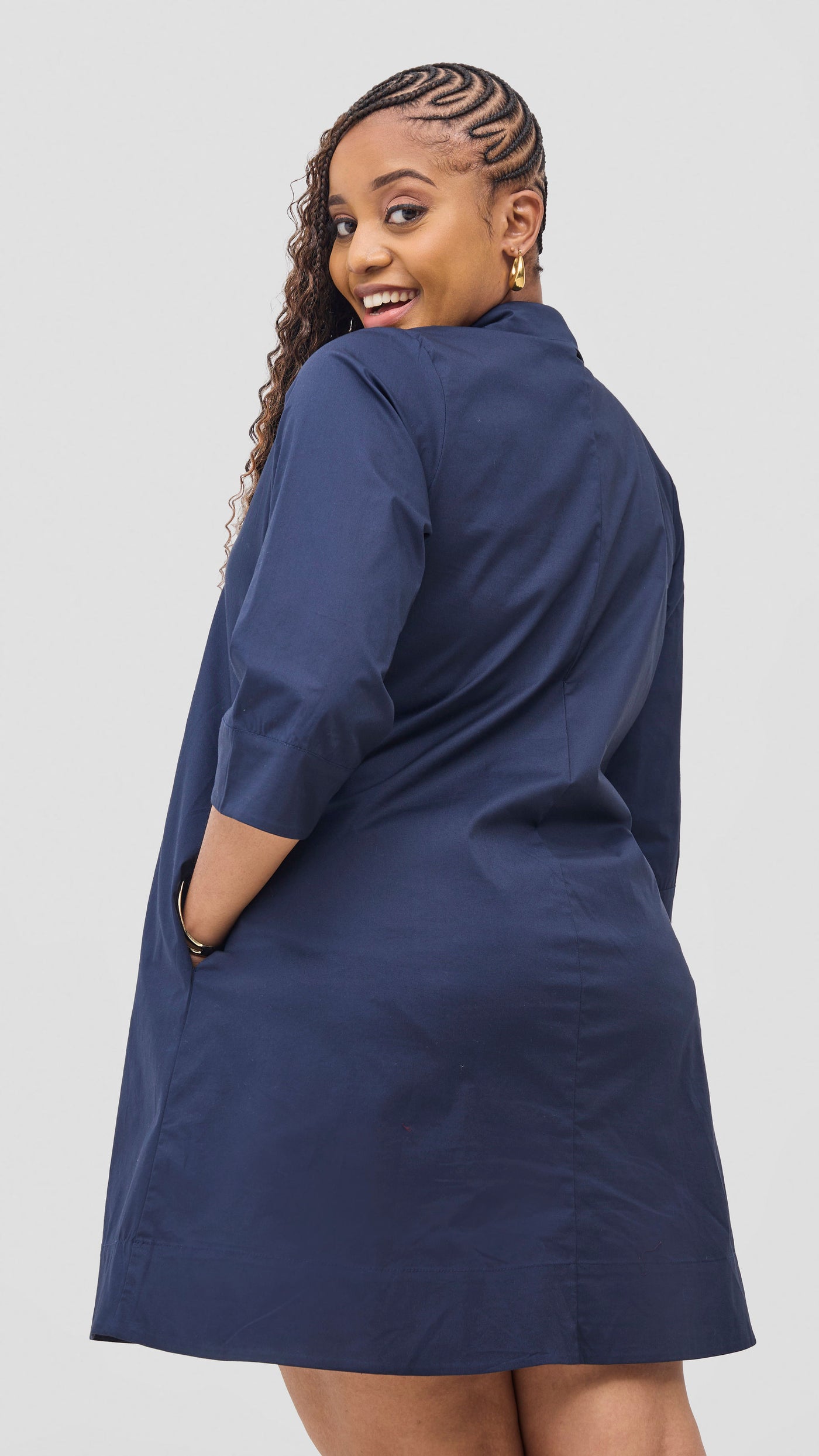 Safari by Vivo  Mansi Wide Hem Tent Dress - Navy