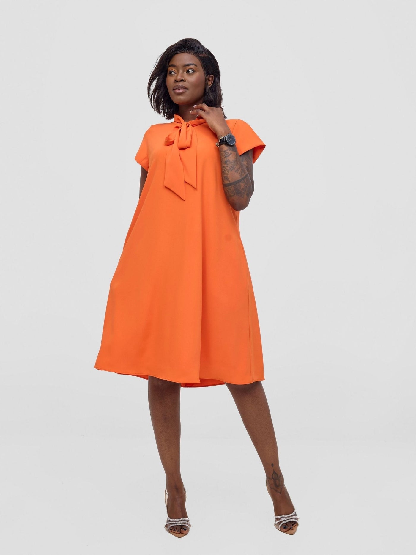 Vivo Niari Tent Dress - Orange - Shopzetu