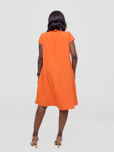 Vivo Niari Tent Dress - Orange - Shopzetu