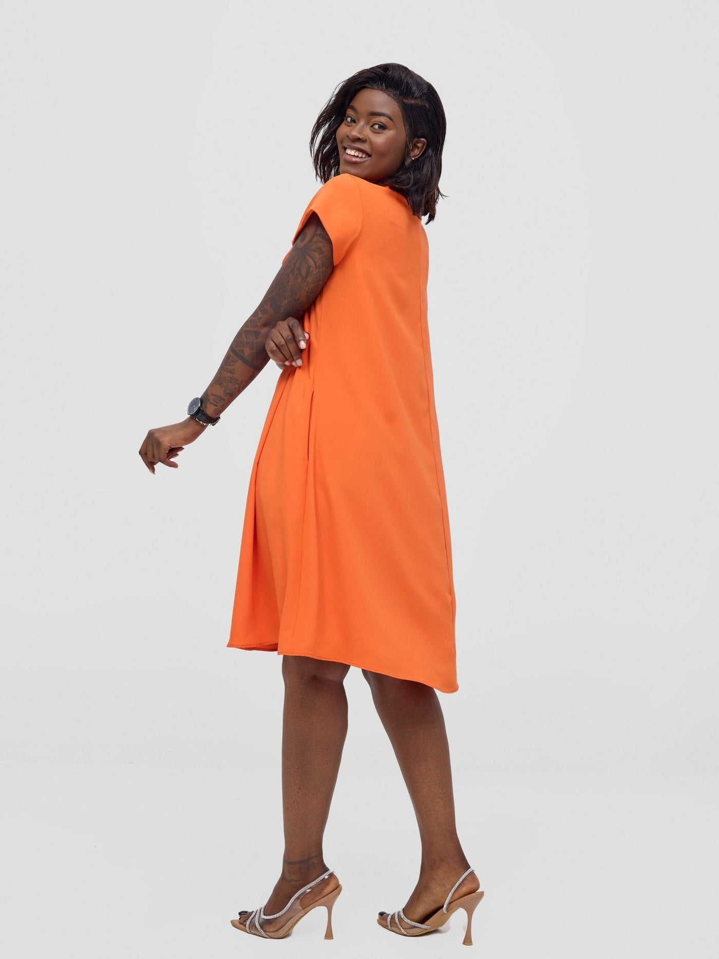 Vivo Niari Tent Dress - Orange - Shopzetu