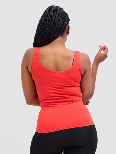 Vivo Basic Tank Top - Red - Shopzetu