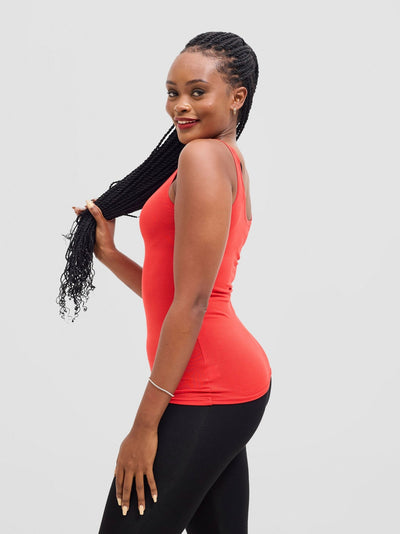 Vivo Basic Tank Top - Red - Shopzetu