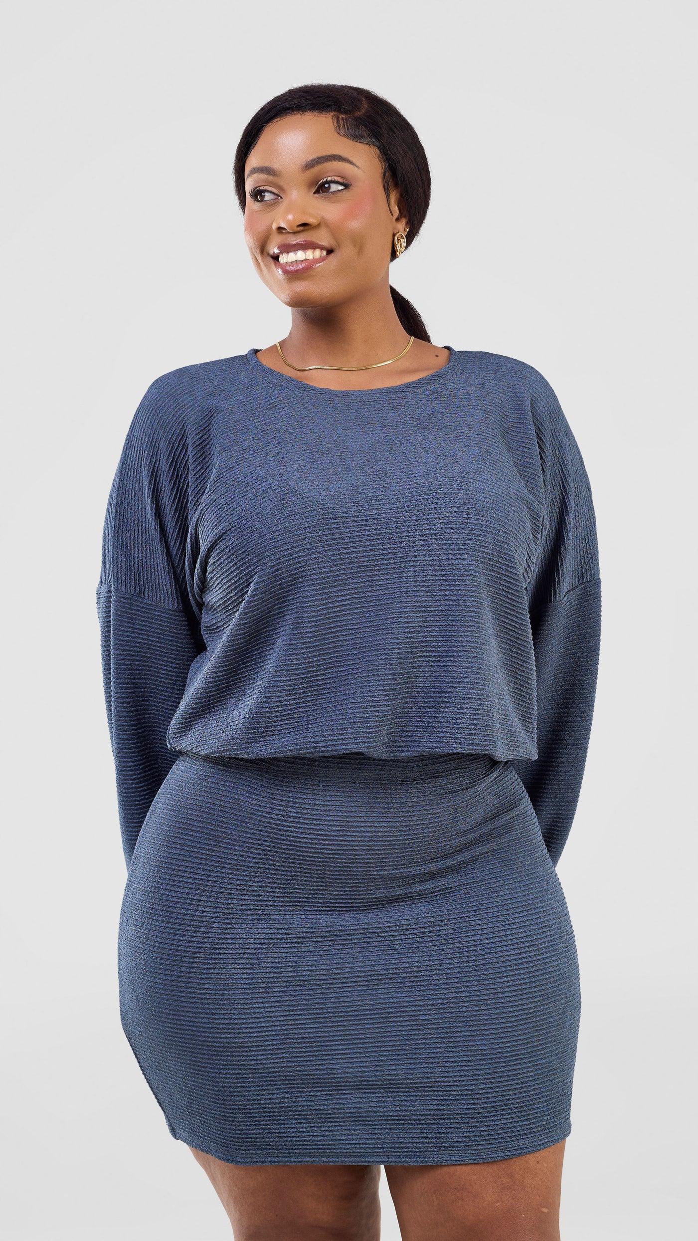 Vivo Alma Drawstring Top - Powder Blue