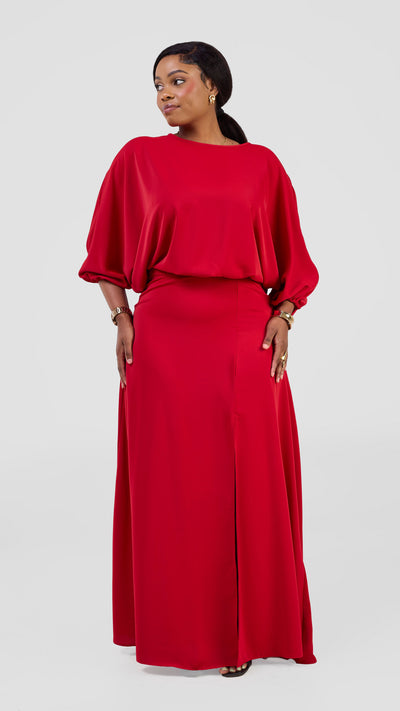 Vivo Kemi Dolman Top - Dark Red