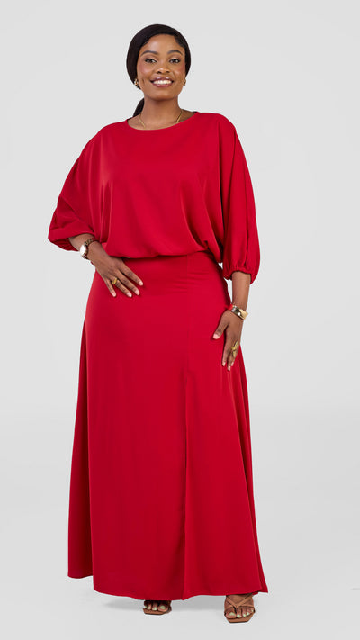 Vivo Kemi Dolman Top - Dark Red