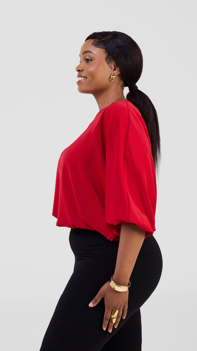 Vivo Kemi Dolman Top - Dark Red
