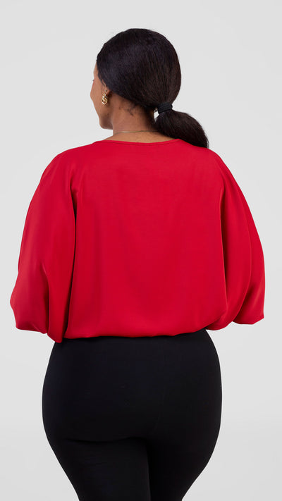Vivo Kemi Dolman Top - Dark Red