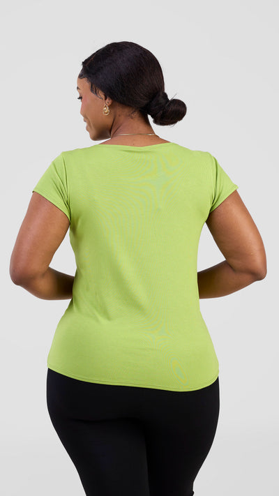 Vivo Everyday Cap Sleeve Top - Lime