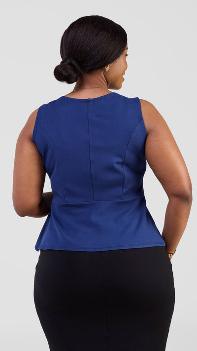 Vivo Lena Sleeveless Top - Navy