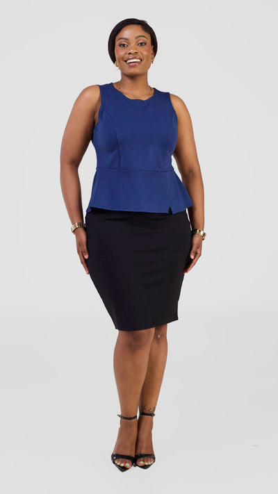Vivo Lena Sleeveless Top - Navy