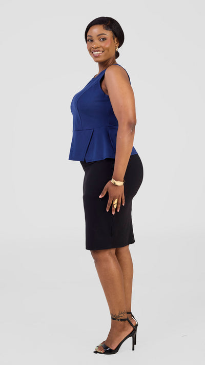 Vivo Lena Sleeveless Top - Navy