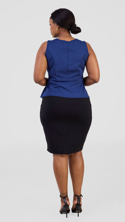 Vivo Lena Sleeveless Top - Navy