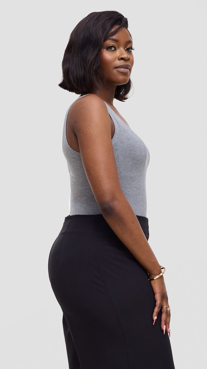 Vivo Basic Sleeveless Bodysuit - Light Grey