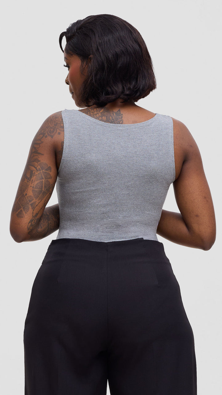 Vivo Basic Sleeveless Bodysuit - Light Grey