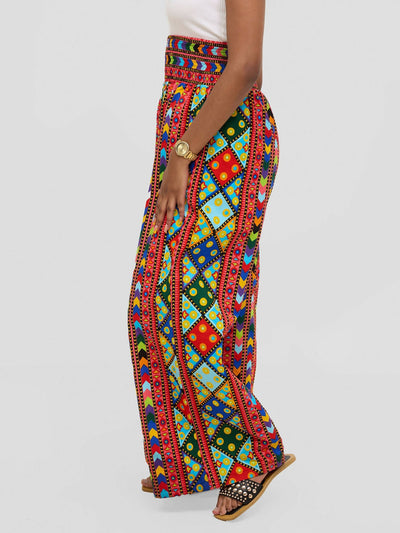 Waridi Africa Salama Palazzo Pant - Multicolored - Shopzetu