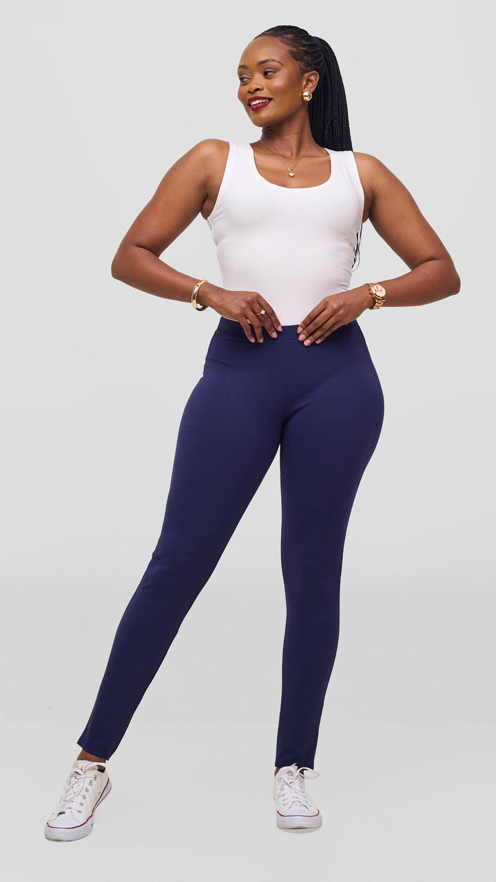Vivo Basic Leisure Pants - Navy Blue