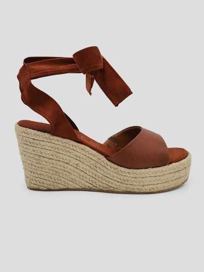 Julz Duke Tan Wedges Sandal - Tan - Shopzetu