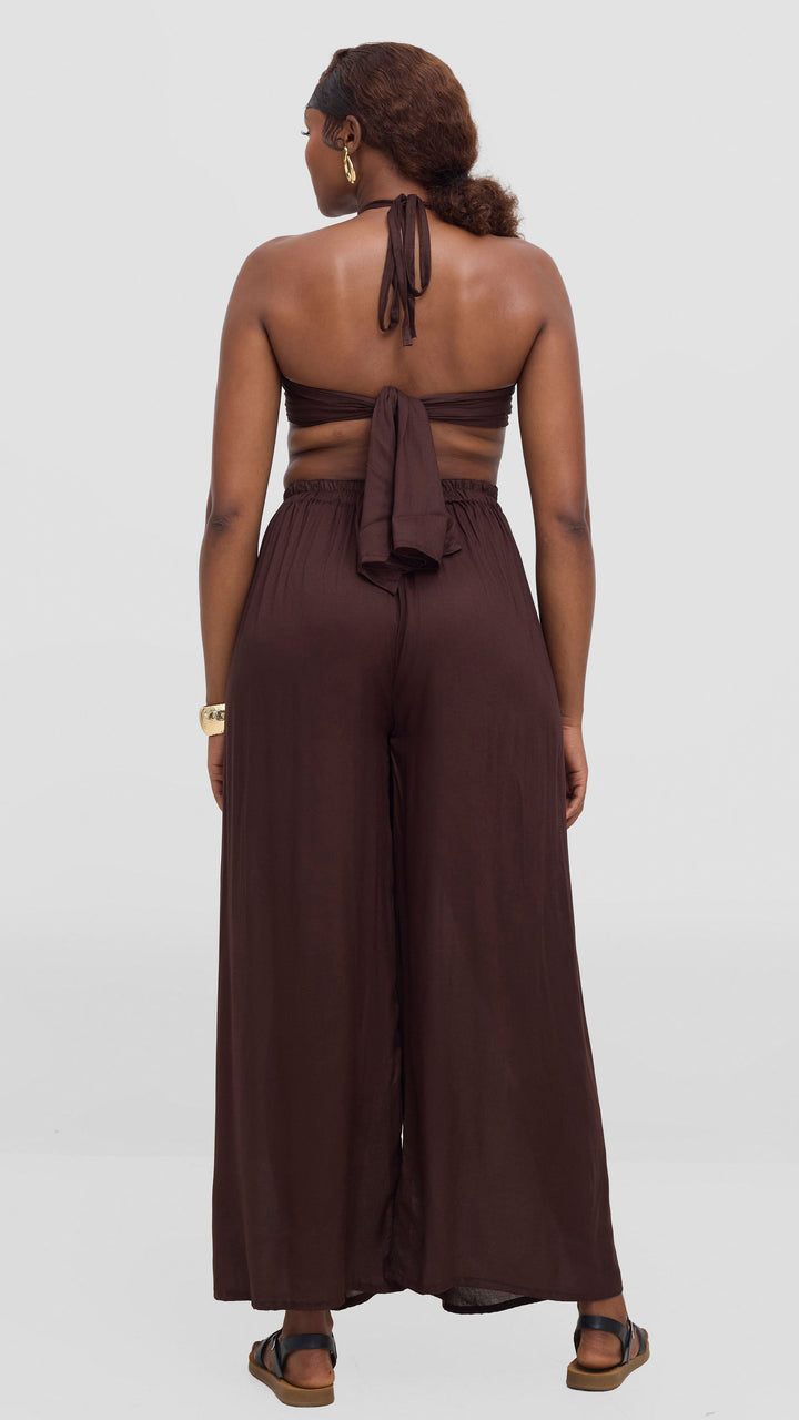 Tamlaki Africa Pant Set - Dark Brown