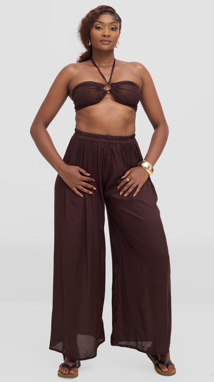 Tamlaki Africa Pant Set - Dark Brown