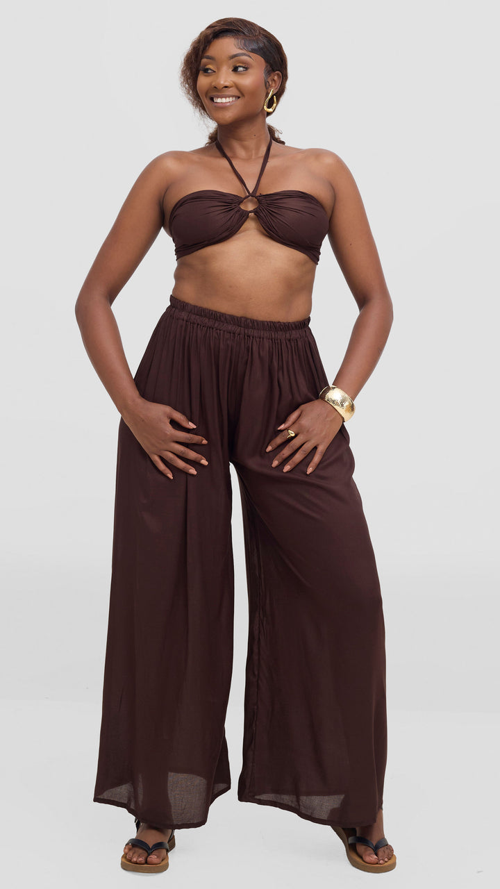 Tamlaki Africa Pant Set - Dark Brown