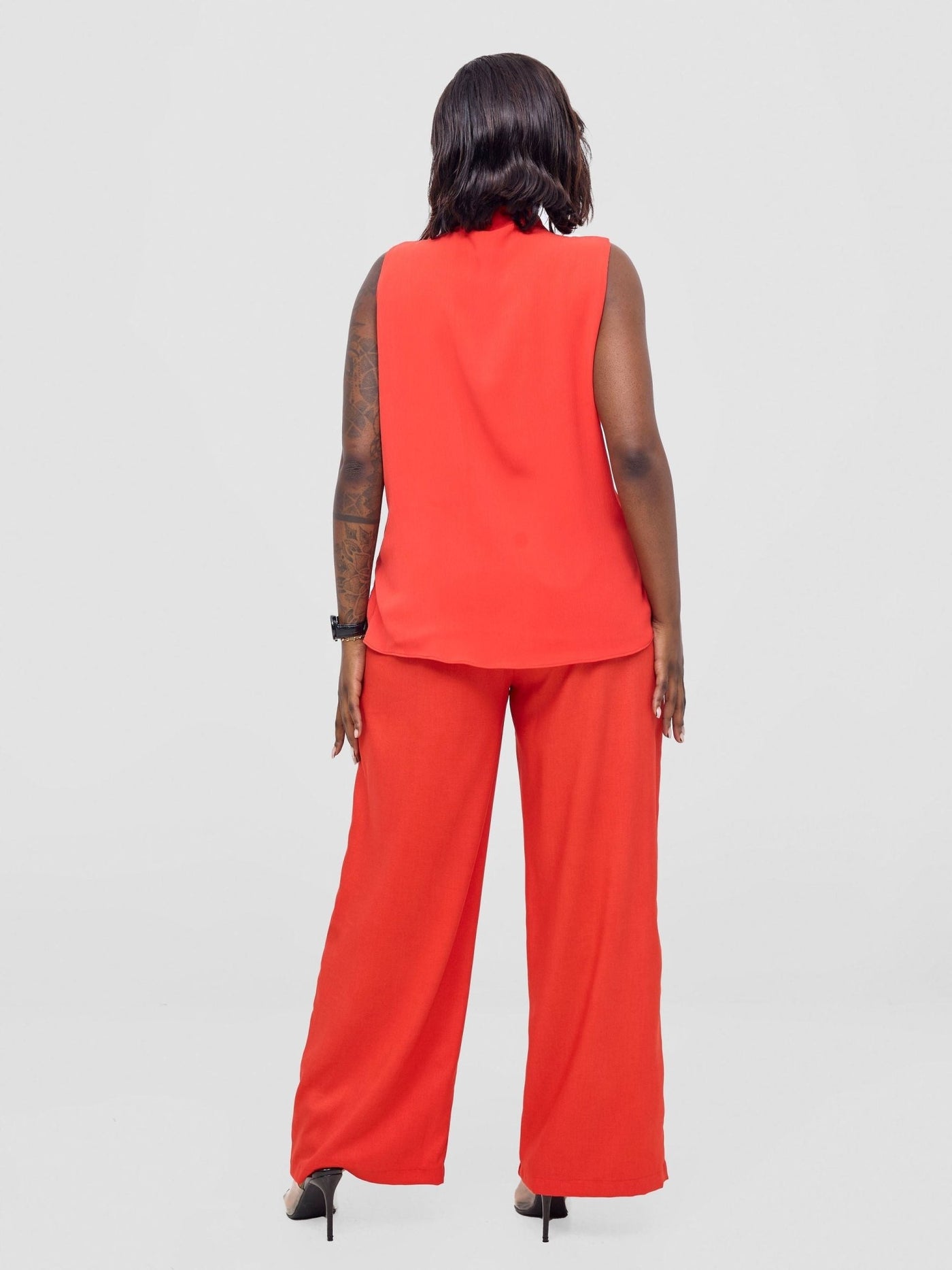 Vivo Niari Sleeveless Top - Orange - Shopzetu