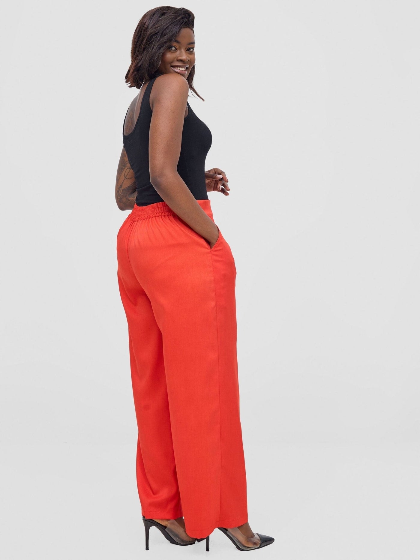Vivo Niari straight leg Pants - Orange - Shopzetu